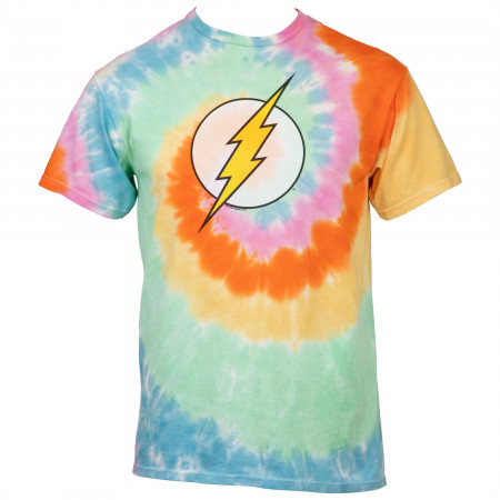 The Flash Symbol Vibrant Tie-Dye T-Shirt